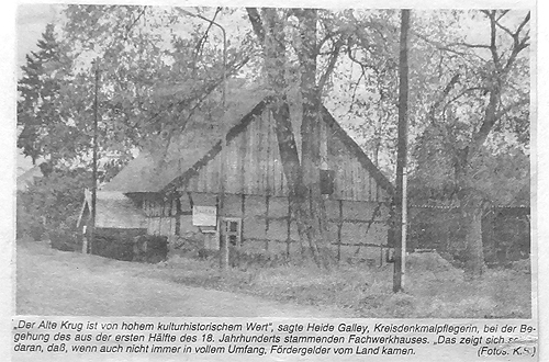 1992-10-17 Gründung des Vereins "Alter Krug" Zossen e.V.