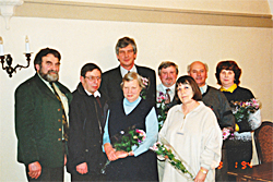 v.l.n.r. Klaus Voeckler, Dr. Rainer Reinecke, Uwe Stuck, Margot Bolduan, Joachim Jacob, Jutta Melzer, Dieter Frambach, Gerda Siekierka