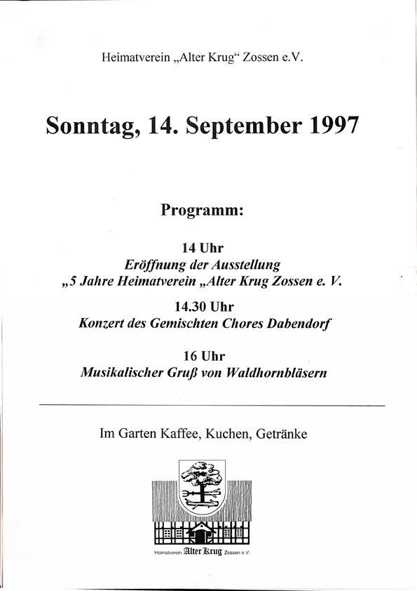 1997-09-14 Tag des Offenen Denkmals im "Alten Krug"