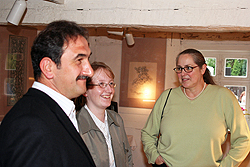 Bürgemeisterin Michaela Schreiber (m), Ortsbürgermeister Andreas Noack (l)