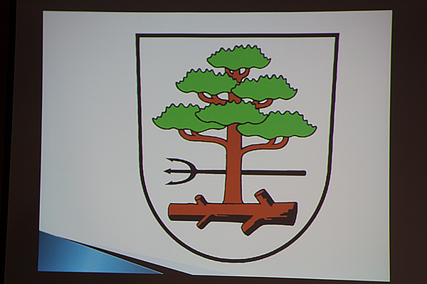 Zossener Wappen Karola Andrae dankt Stefan Rothen