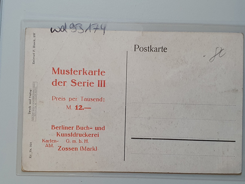 Musterpostkarte, Prinz Heinrich von Preußen, gedruckt in Zossen