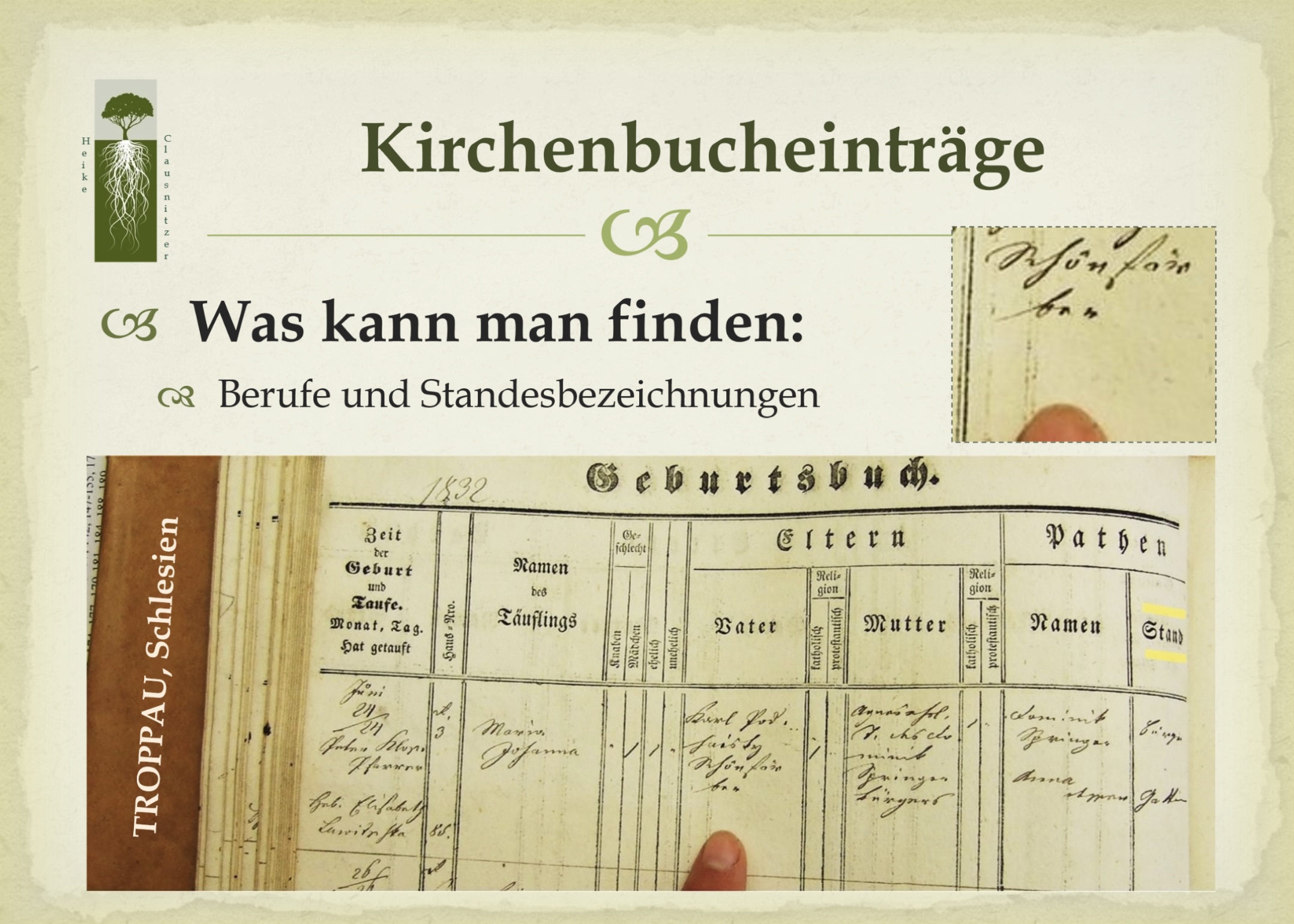 2024-03-10 Wer waren meine Vorfahren? Wie und wo haben sie gelebt?
