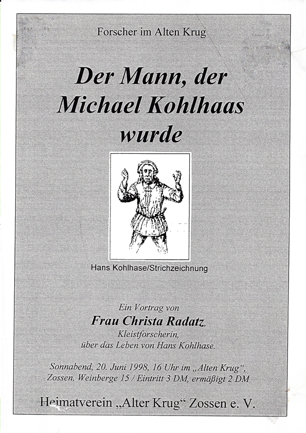 1998-06-20 Christa Radatz über Hans Kohlhase