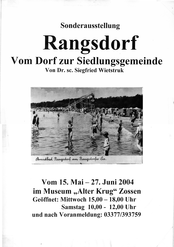 004-05-15 Rangsdorf - Vom Dorf zur Siedlungsgemeinde