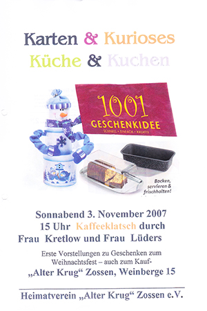 2007-11-03 Kaffeeklatsch mit Geschenkideen