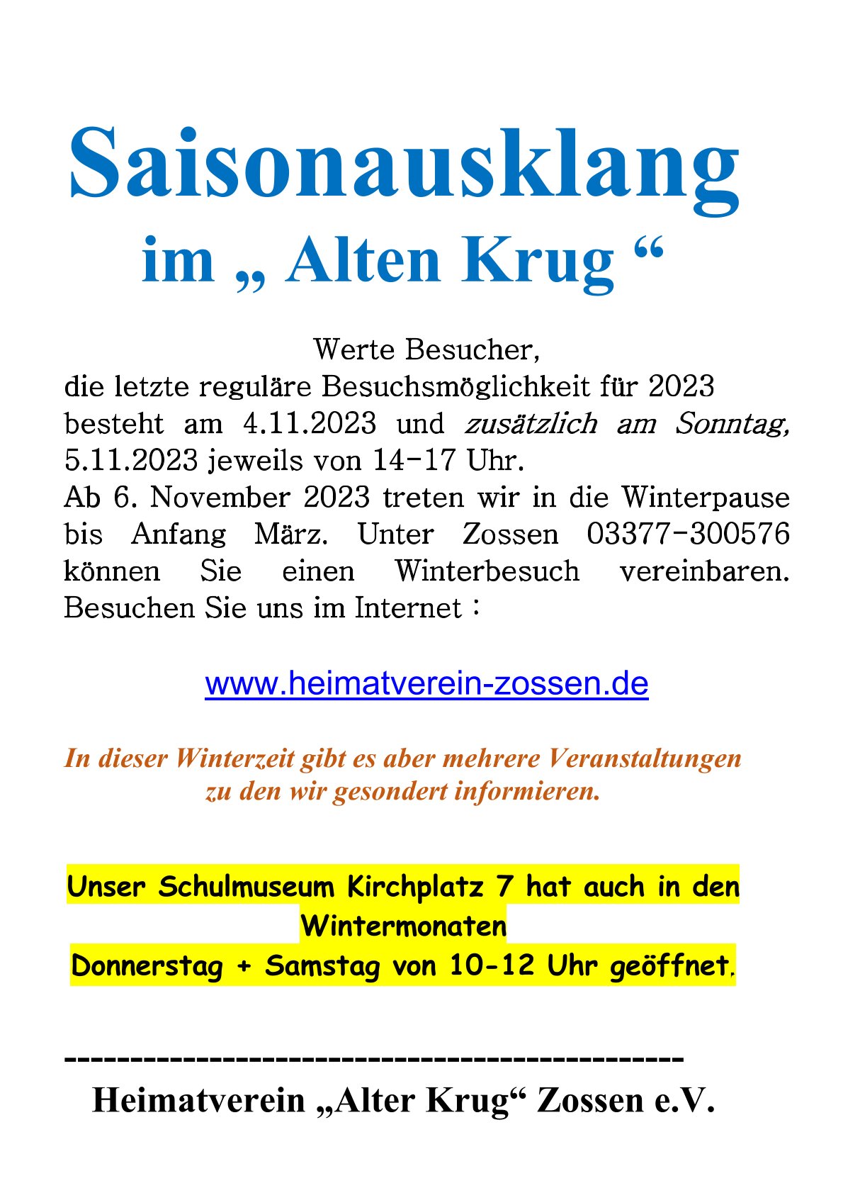 2023-10-18 Saisonausklang im "Alten Krug"